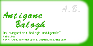 antigone balogh business card